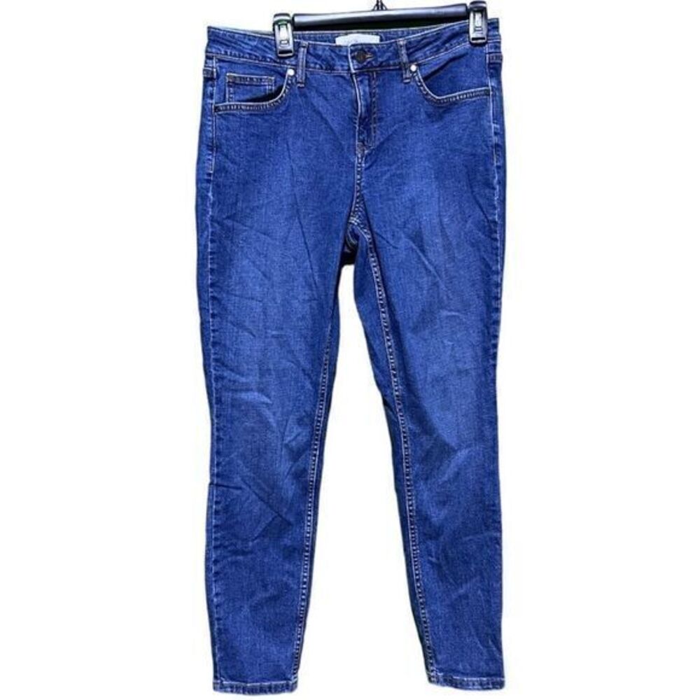 Calvin Klein Women’s Skinny Jeans Five Pocket Style Button Closure Blue Size 10‎
